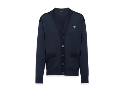 PRADA Silk Cardigan "Navy"