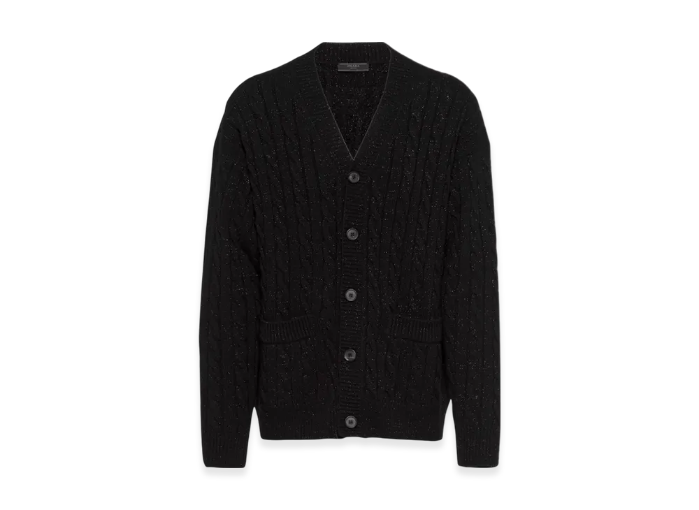 PRADA Wool Cashmere Cardigan "Black"