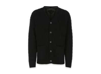 PRADA Wool Blend Oversize Cardigan "Black"