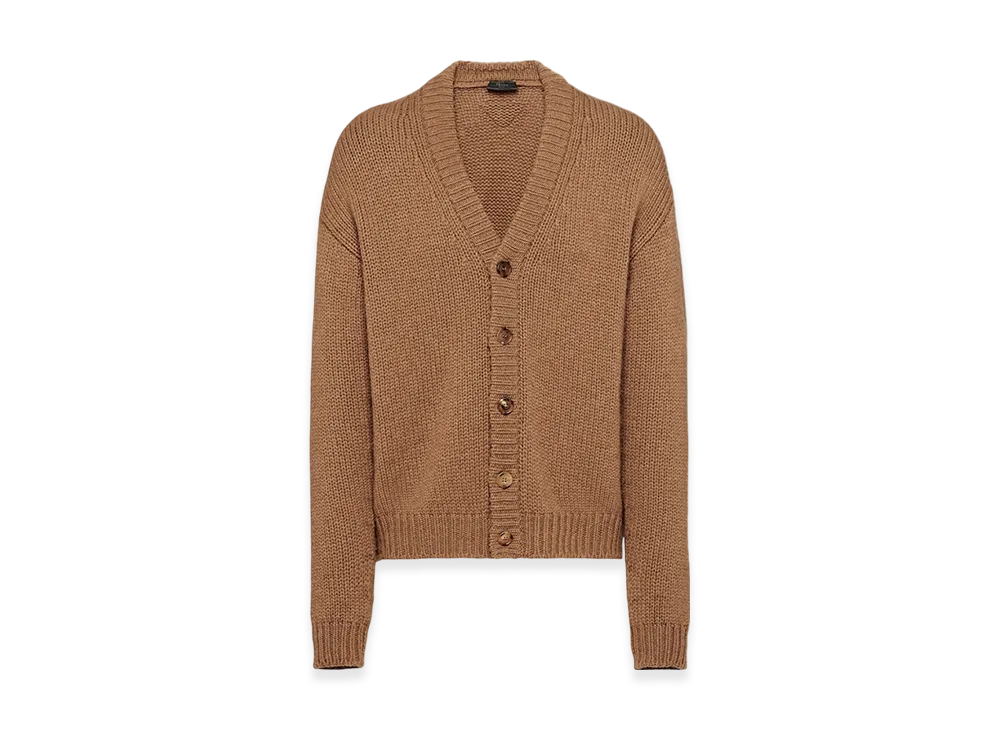 PRADA Camel Hair Cardigan "Camel Brown"