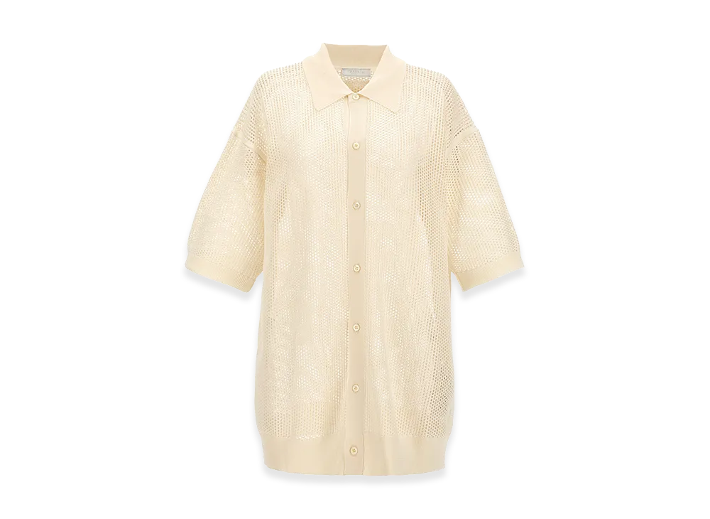 PRADA Mesh Knit Shirt "White"