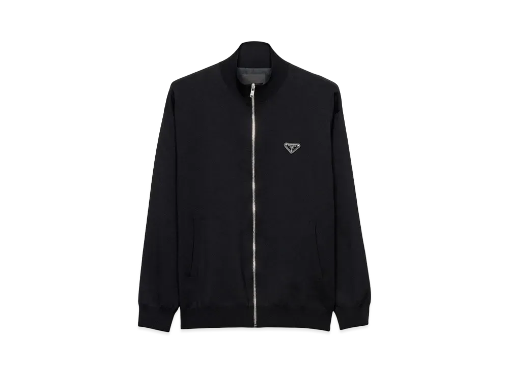 PRADA Men's Superfine Wool Cardigan "Black"