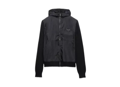 PRADA Men's Cashmere and Wool Cardigan "Black"