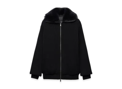 PRADA Wool and Cashmere Cardigan "Black"