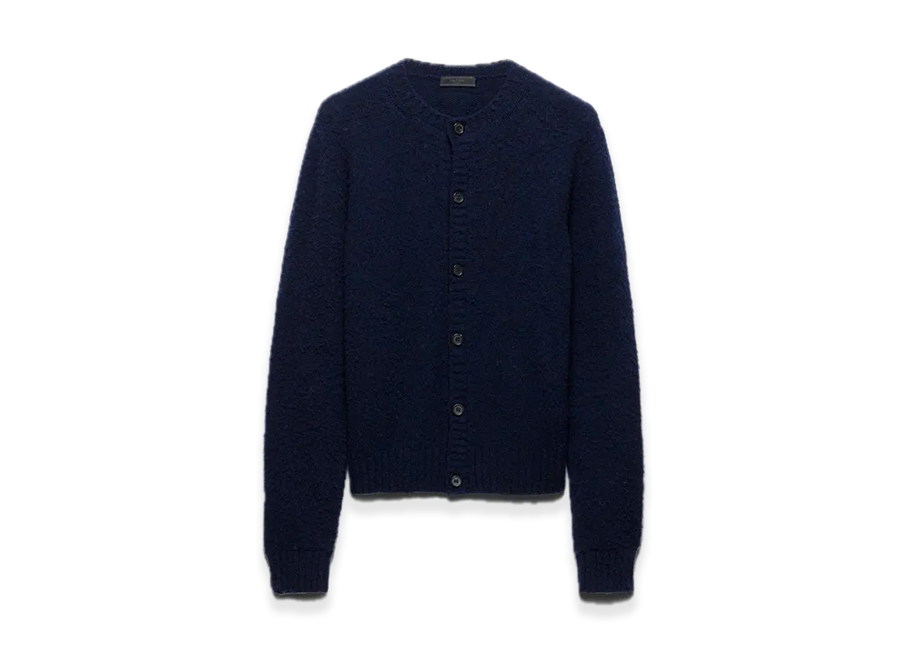 PRADA Shetland Wool Cardigan "Navy"