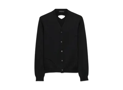 PRADA Men's Wool Cardigan "Black"