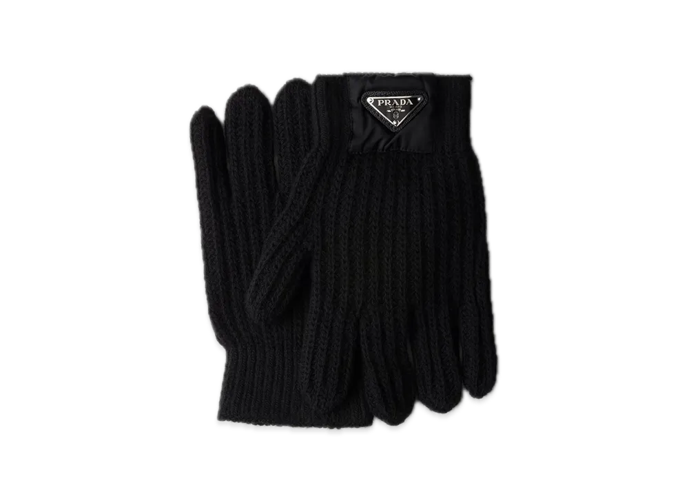 PRADA Wool x Cashmere Gloves "Black"
