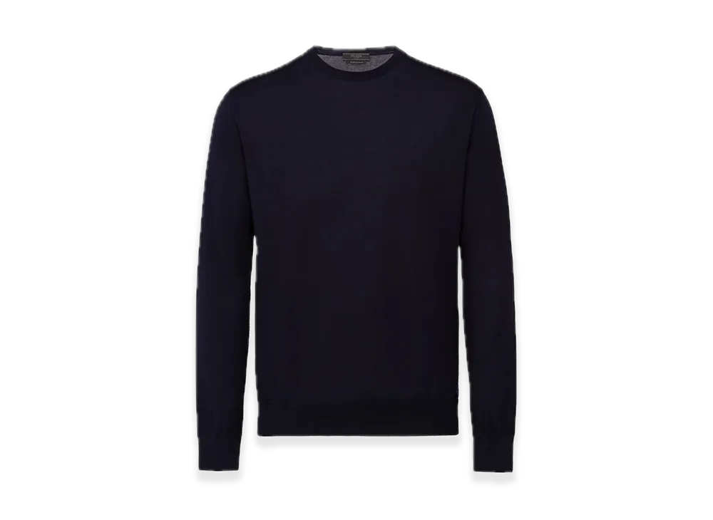 PRADA Worsted Wool Sweater "Navy"