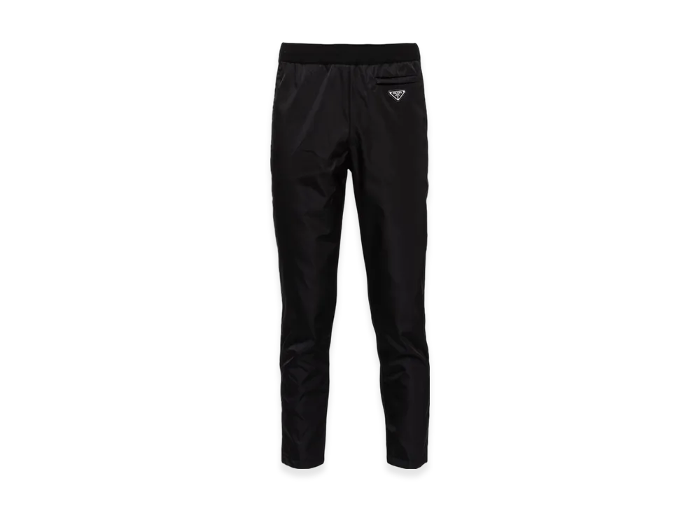 PRADA Wool Re-Nylon Gabardine Trousers "Black"