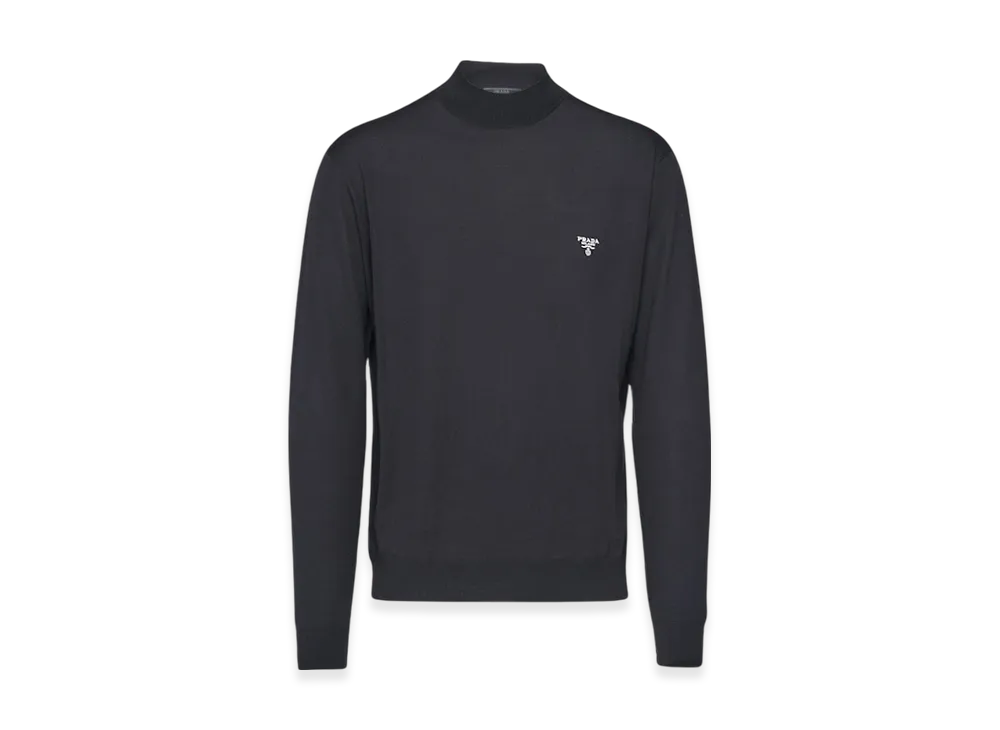 PRADA Superfine Wool Turtleneck Sweater "Black"