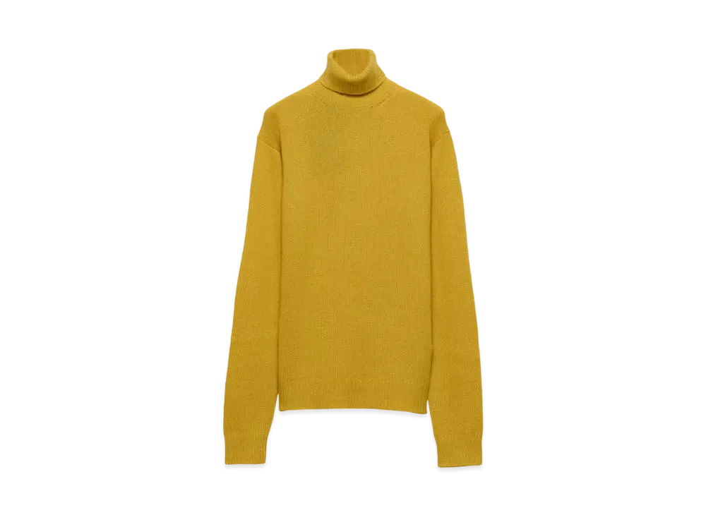 PRADA Men's Cashmere Turtleneck Sweater "Yellow"