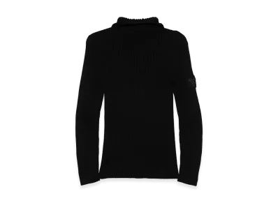 PRADA Ribbed-Knit Hoodie "Black"