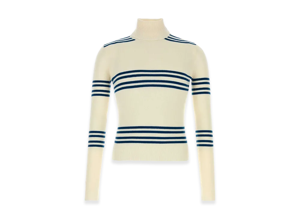 PRADA Embroidered Wool Sweater "Stripped"