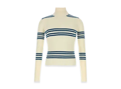 PRADA Embroidered Wool Sweater "Stripped"