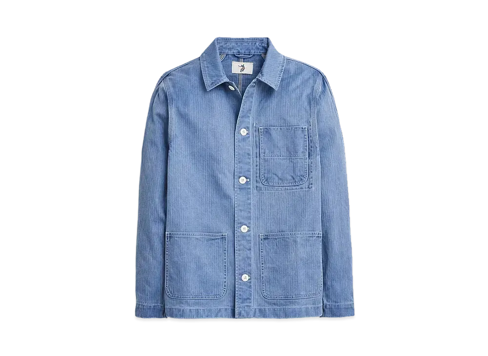 UNION x J.Crew Cotton Herringbone Chore Jacket "Vintage Blue"
