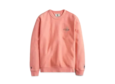 UNION x J.Crew Embroidered Graphic Fleece Sweatshirt "Pink"