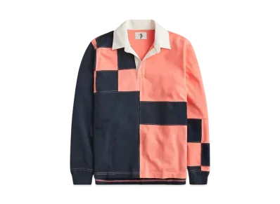 UNION x J.Crew Pieced Rugby Shirt "Pink Carbon Pieced"
