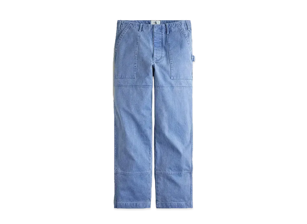 UNION x J.Crew Cotton Herringbone Painter Pant "Vintage Blue"