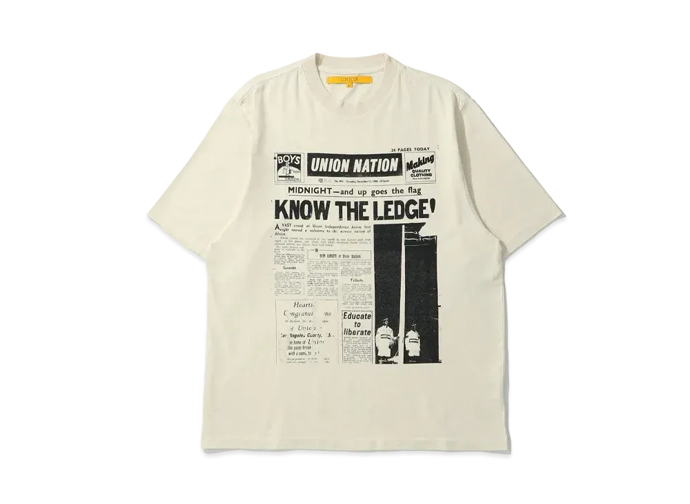 UNION Headlines Tee "Bone Pigment"