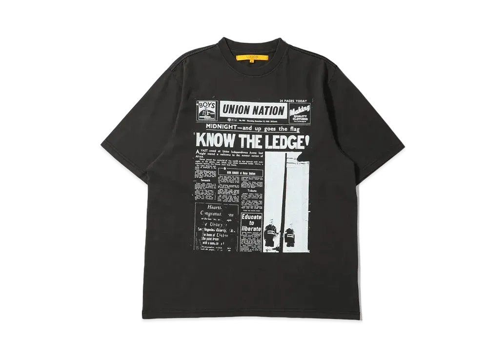 UNION Headlines Tee "Vintage Black"