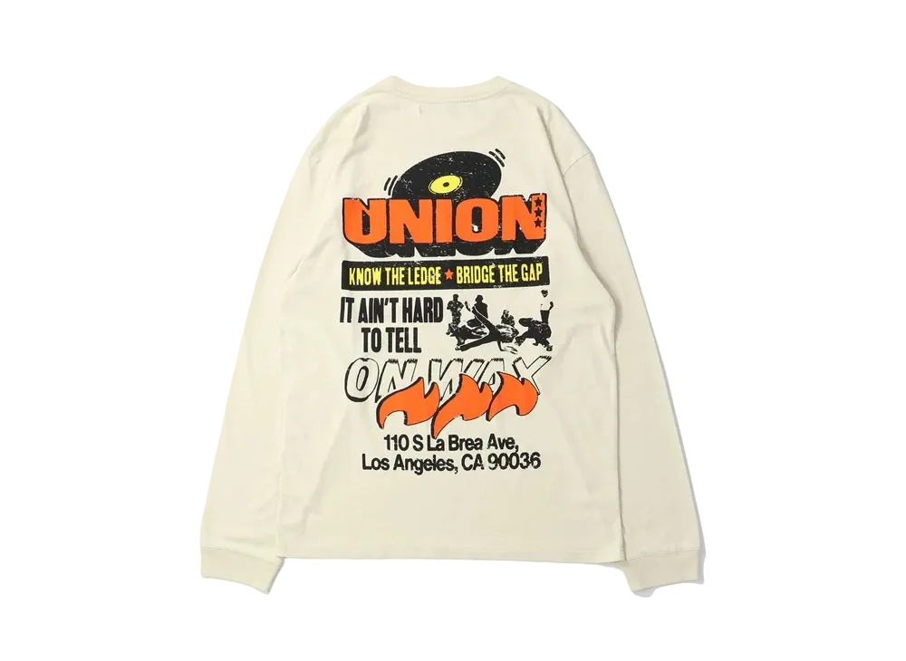 UNION On Wax LS Tee "Bone Pigment"