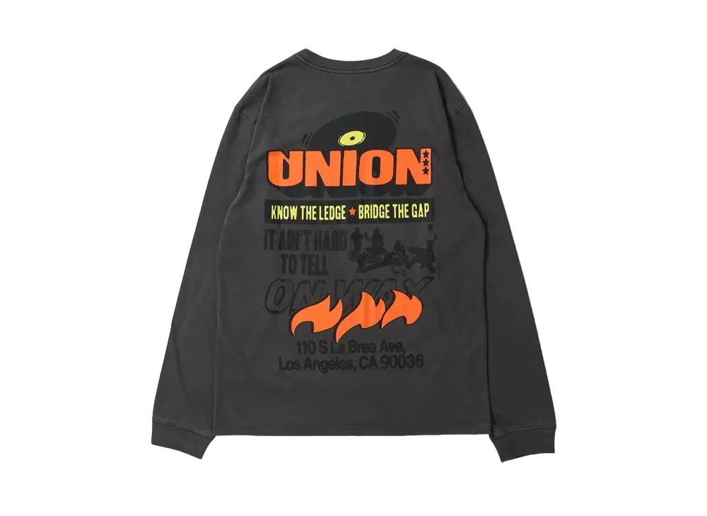 UNION On Wax LS Tee "Vintage Black Pigment"
