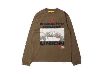 UNION Massive Sound LS Tee "Milk Chocolate Pigment"