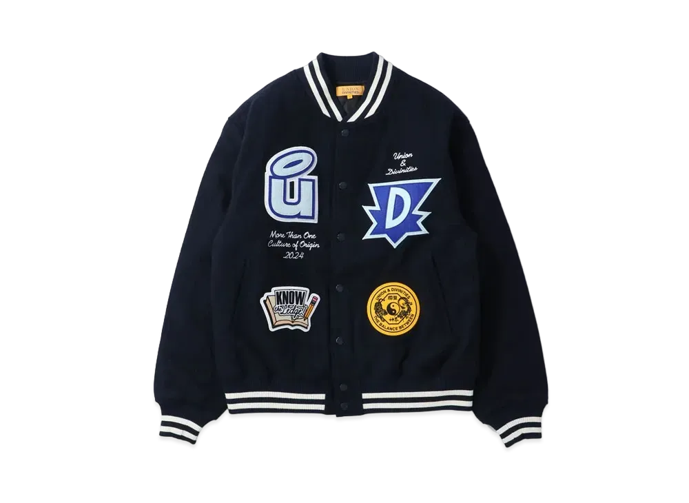 UNION x DIVINITIES Varsity Jacket "Navy"
