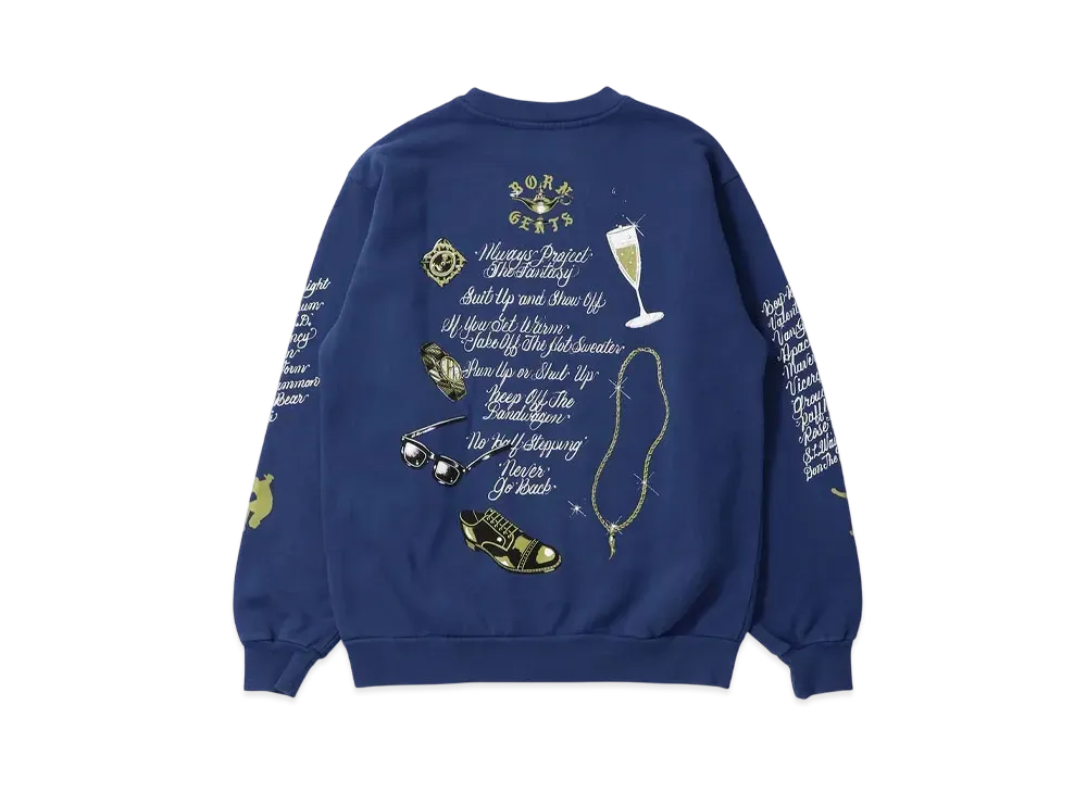UNION x Born x Raised Gents Of Desire Rules Crewneck "Cobalt"