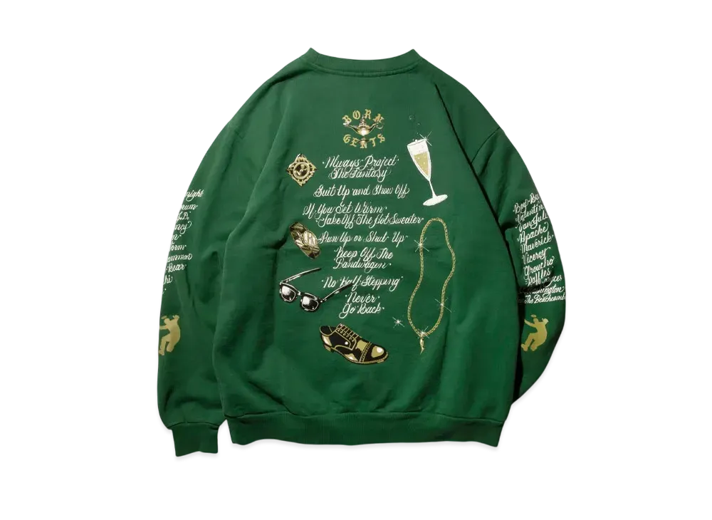 UNION x Born x Raised Gents Of Desire Rules Crewneck "Emerald Green"