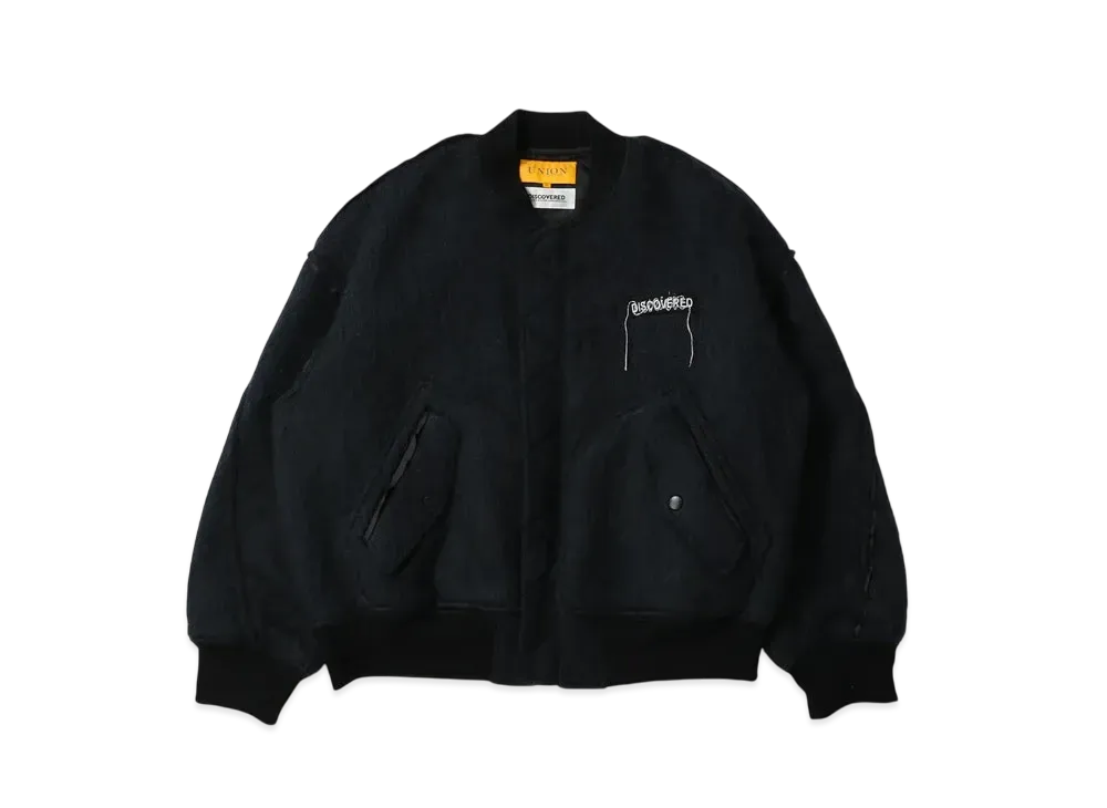 UNION x DISCOVERED Mohair Shaggy MA-1 "Black"
