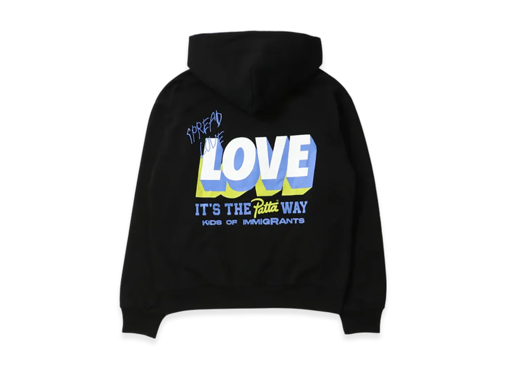 UNION x Patta x Kids of Immigrants x Awake NY KOI Spread Love Tee Zip Hoodie "Vintage Black"