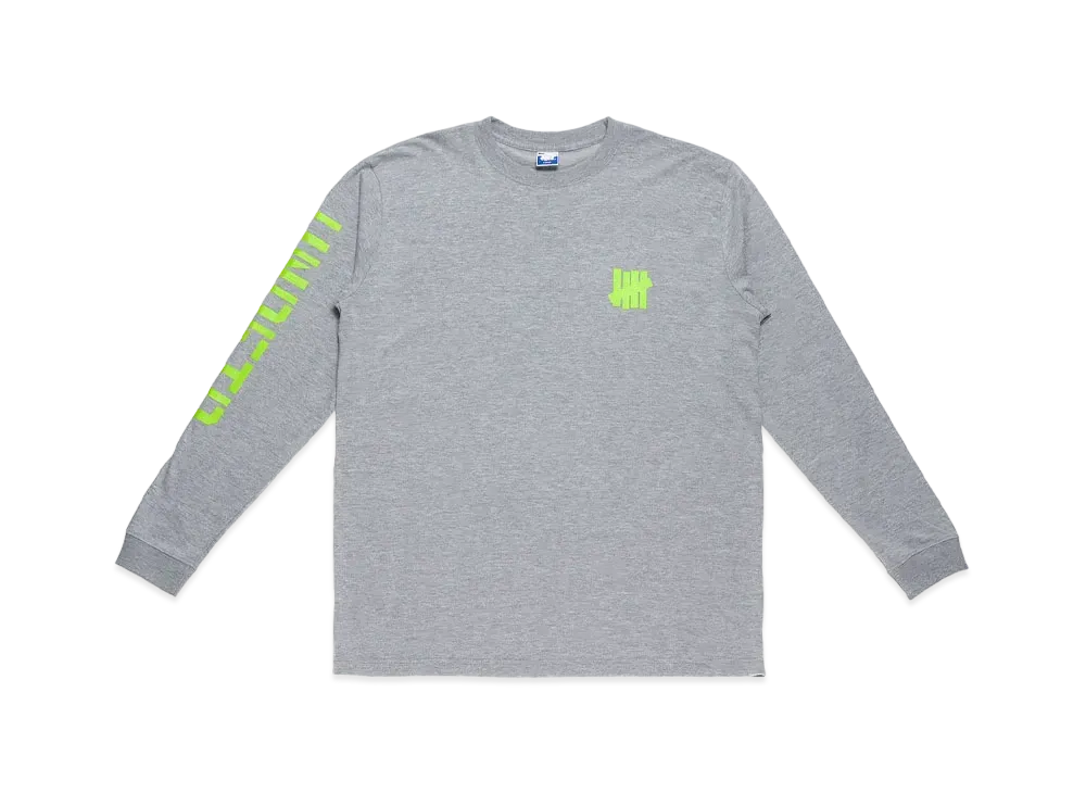UNDEFEATED STENCIL SLEEVE ICON L/S TEE - UL21006 "Gray"