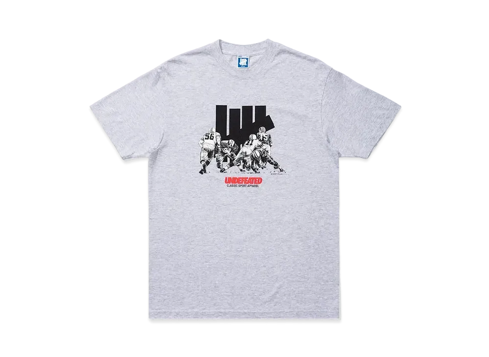 UNDEFEATED RIGER ENDZONE S/S TEE - 80263 "Gray"
