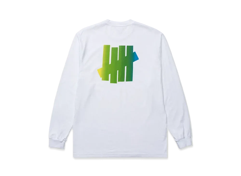 アンディフィーテッド グラディエント アイコン L/S ティー - 80266 "ホワイト"