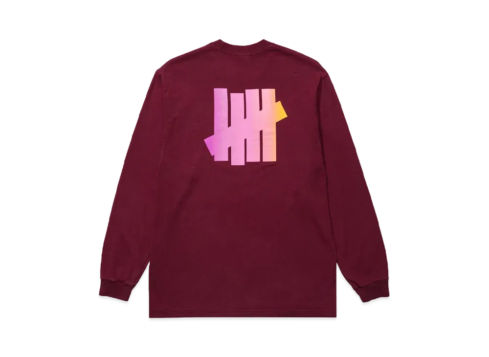 UNDEFEATED GRADIENT ICON L/S TEE - 80266 "Burgundy"