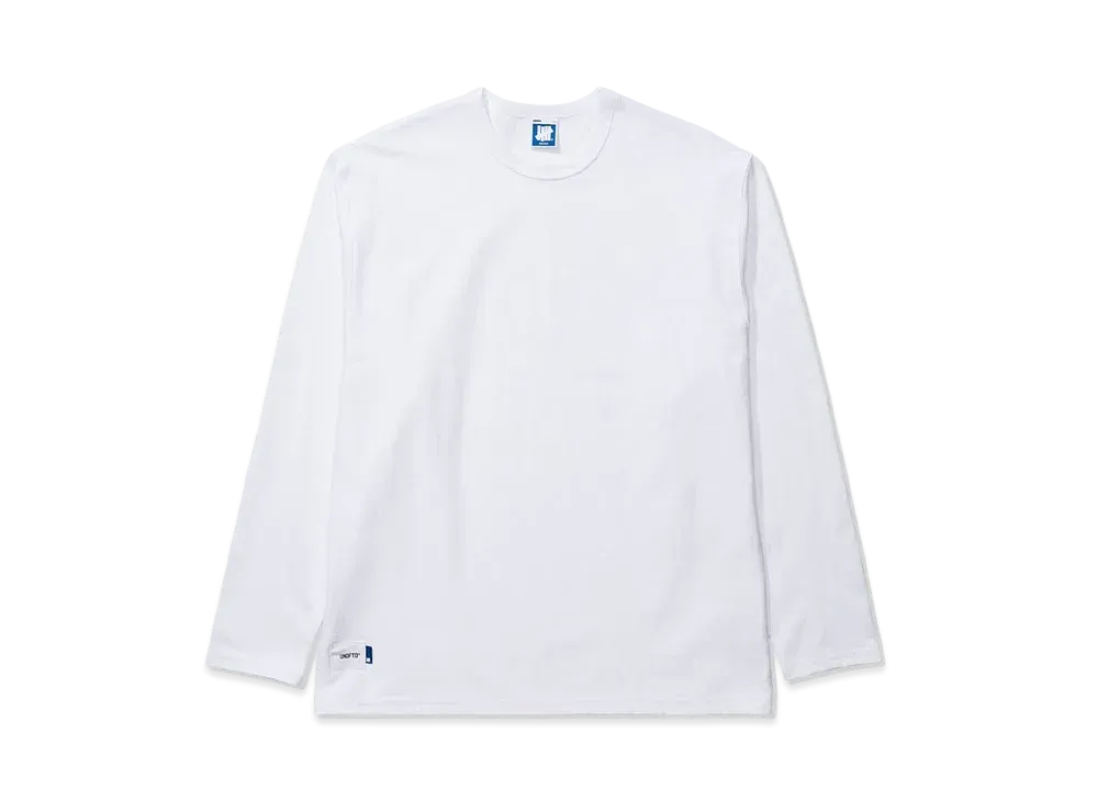 UNDEFEATED STENCIL L/S TEE - 10079 "White"