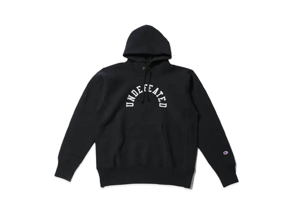 UNDEFEATED CHAMPION ARCH LOGO RW HOOD SWEAT - C8-Q141 "Black"