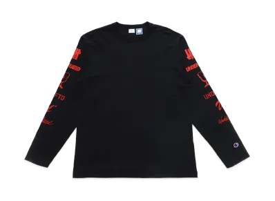 UNDEFEATED CHAMPION LOGO ARCHIVES L/S TEE - C8-T408 "Black"