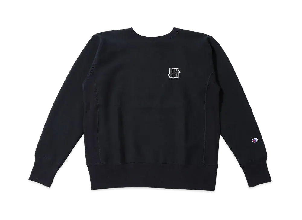 UNDEFEATED CHAMPION 5 STRIKE RW CREW SWEAT - C8-Q031 "Black"