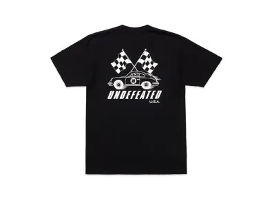 UNDEFEATED RACING FLAGS S/S TEE - 80178 "Black"