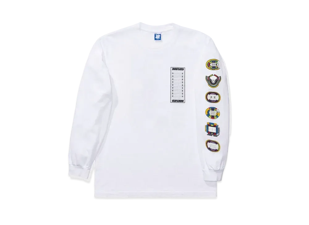 UNDEFEATED SEATING CHART L/S TEE - 80187 "White"