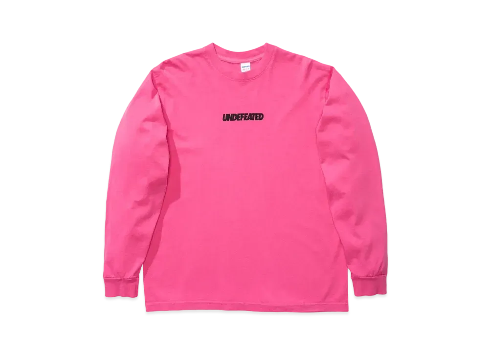 UNDEFEATED LOGO L/S TEE - 80087 "Pink"