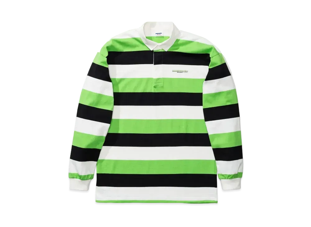 UNDEFEATED L/S STRIPED RUGBY - 10022 "Black"