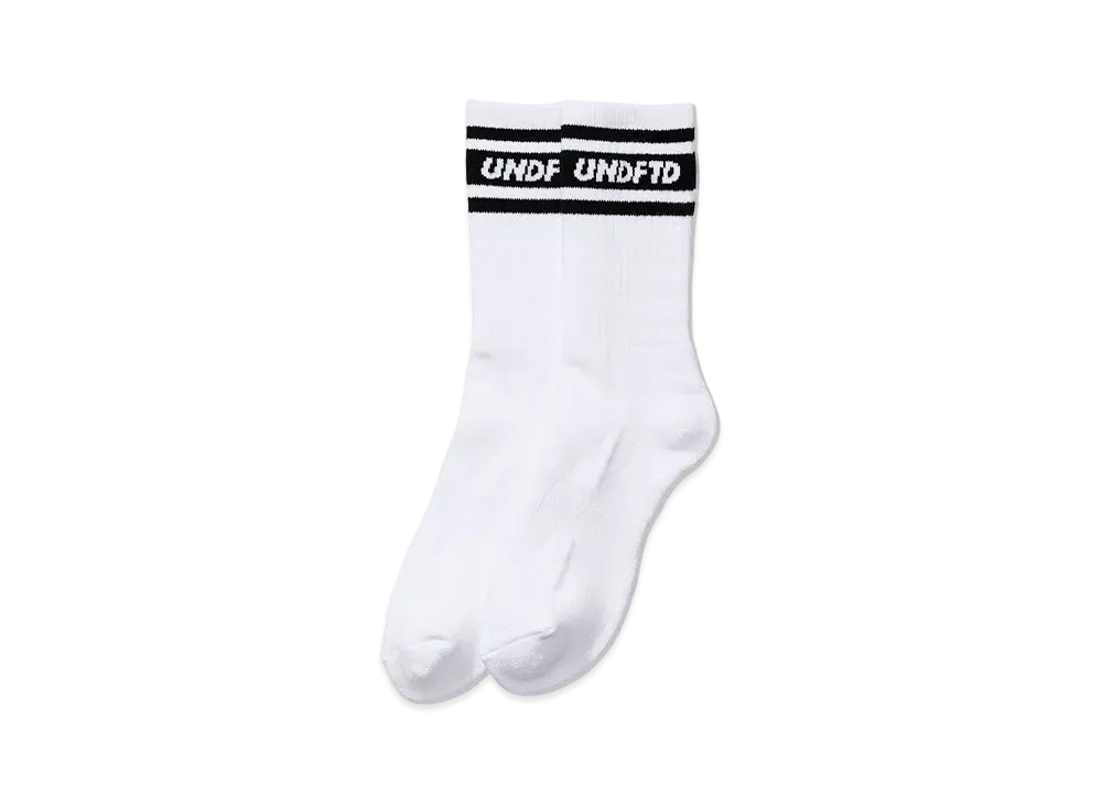 UNDEFEATED STRIPED CREW SOCK - 05016 "White"