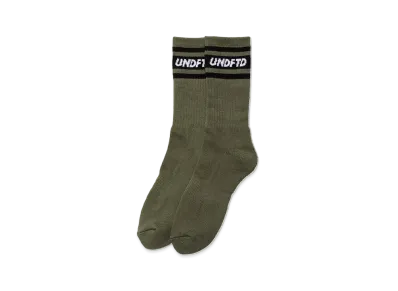UNDEFEATED STRIPED CREW SOCK - 05016 "Olive"