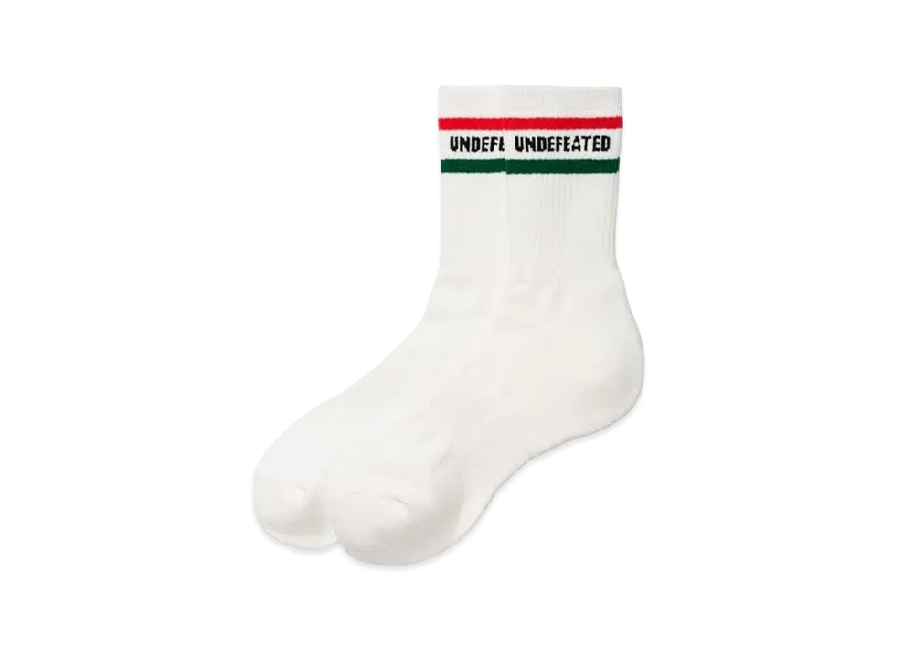 UNDEFEATED LOGO SOCK-CREW - 05003 "White"