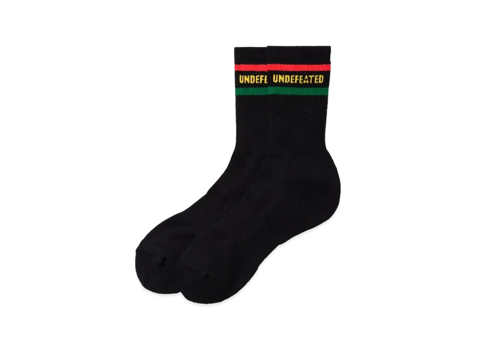 UNDEFEATED LOGO SOCK-CREW - 05003 "Black"