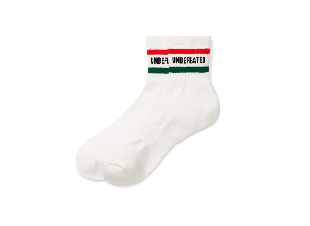 UNDEFEATED LOGO SOCK-QUARTER - 05004 "White"