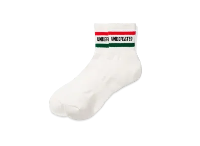 UNDEFEATED LOGO SOCK-QUARTER - 05004 "White"